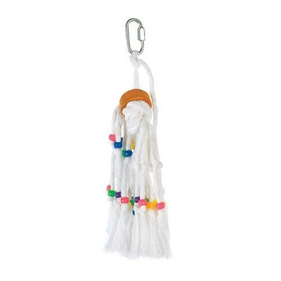 Hagen Living World Small Rope Tassel with Beads & Wood Cylinder