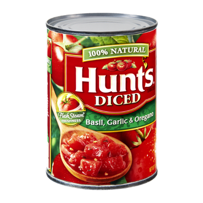 Hunt's 100% Natural Basil, Garlic & Oregano Diced Tomatoes
