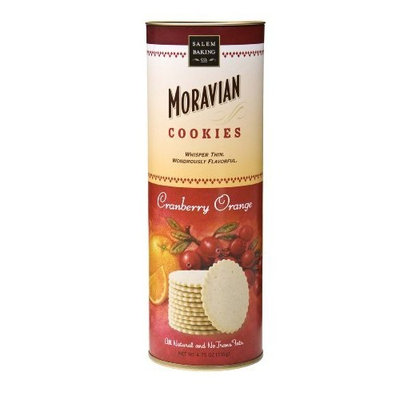 Salem Baking Company Moravian Cranberry Orange Cookies, 4.75-Ounce Tubes (Pack of 2)