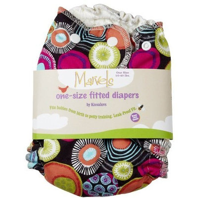 Kissaluvs Marvels Fitted Cloth Diaper - Snap - Dipsy Dots - One Size