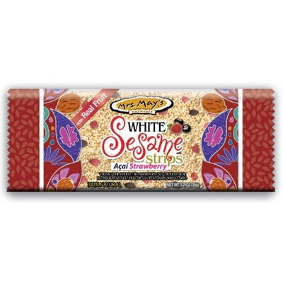 Mrs Mays Mrs. Mays White Sesame Strips with Acai and Strawberry, 1.2-Ounce (Pack of 20)