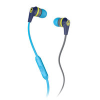 Skullcandy INK'D MIC'D Earbud Headphones (Navy and Hot Blue)