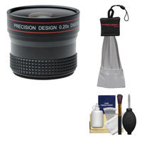 Precision Design 0.20x HD High Definition Fisheye Lens with Cleaning & Accessory Kit for Nikon D3100, D3200, D5100, D5200, D7000, D600, D700, D800, D4 Digital SLR Cameras