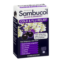 Sambucol Cold & Flu Relief Black Elderberry - 30 CT
