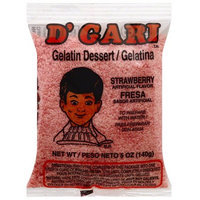 D'Gari Strawberry Gelatin Dessert Mix, 5 oz, (Pack of 24)