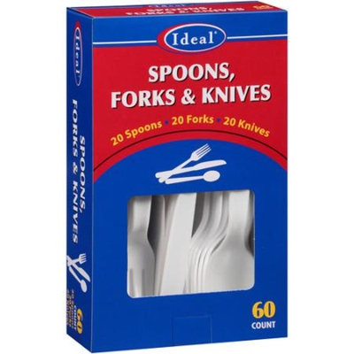 Jarden Home Brands Ideal Spoons, Forks & Knives Plastic Cutlery, 60 pc