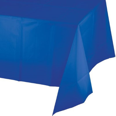 Creative Converting Plastic Tablecover 54X108-Cobalt