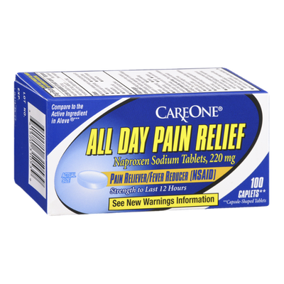 CareOne All Day Pain Relief Pain Reliever/Fever Reducer - 100 CT