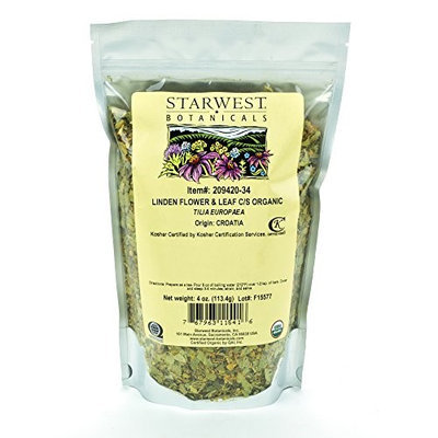 Starwest Botanicals Organic Linden Leaf & Flower C/S - 4 oz
