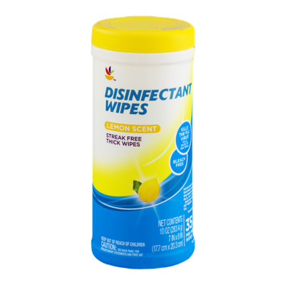 Ahold Disinfectant Wipes Lemon Scent - 35 CT