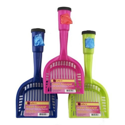 Westminster Pet 31217 Ruffin it Super Cat Scoop with 15 Bags in Handle