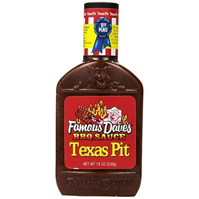 Famous Dave's BBQ Sauce Texas Pit, 19-Ounce (Pack of 6)