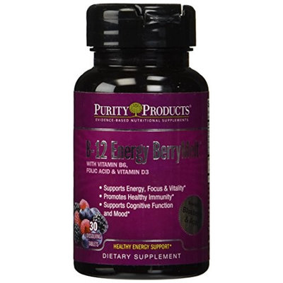 B-12 Energy BerryMelt with Super Fruits by Purity Products - 30 Tablets
