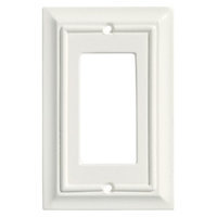 Brainerd Wood Architectural Single GFCI/Rocker Wall Plate - White
