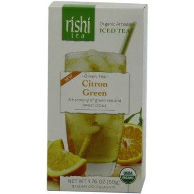 Rishi Tea Iced Tea, Citron Green, 1.76 Ounce