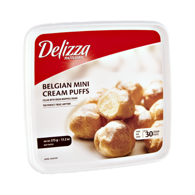 Delizza Patisserie Belgian Mini Cream Puffs- 30 CT