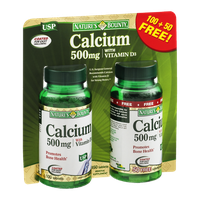 Nature's Bounty Calcium 500mg with Vitamin D3 Tablets - 150 CT