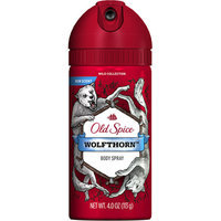 Old Spice Wild Collection Wolfthorn Scent Men's Body Spray 4 Oz
