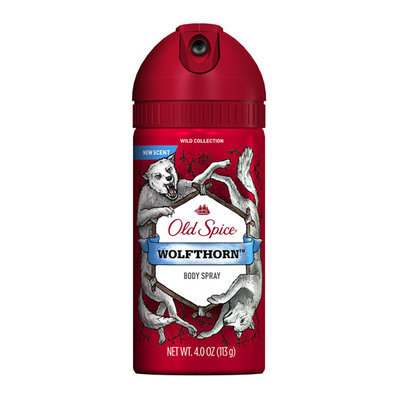 Old Spice Wild Collection Wolfthorn Scent Men's Body Spray 4 Oz