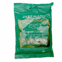Jakemans Throat & Chest Lozenges, Peppermint, 30 ea