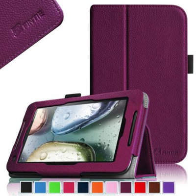 Fintie Lenovo IdeaTab A1000 7-Inch Android Tablet Folio Case - Premium Leather Cover Stand With Stylus Holder, Purple