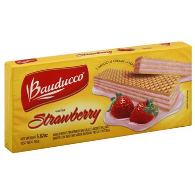 Bauducco Strawberry Wafers, 5.82 oz, (Pack of 18)
