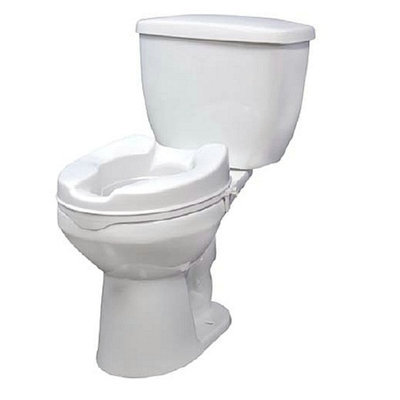 Drive Medical 12062 Raised Toilet Seat without Lid 2 inch