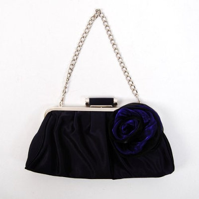 Shanghai Chang Classic Shoulder Clutch Bag Handbag Tote Navy Blue