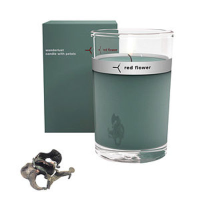 Red Flower red flower wanderlust petal topped candle, 6 oz