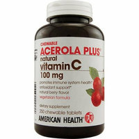American Health Acerola Plus Natural Vitamin C Chewable Berry 100 mg 250 Chewables