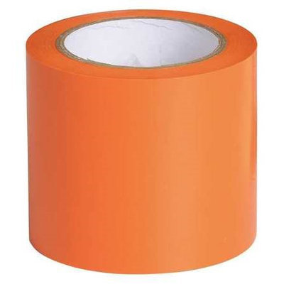 BRADY 102835 Marking Tape, Cont Roll, Orange, Vinyl,4inW