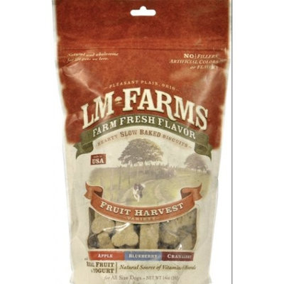 L M Animal L/M Animal Farms DLM13657 Fruit Harvest Dog Biscuits, 14-Ounce