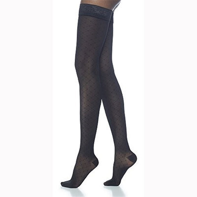 Sigvaris Allure 711NSSW91 15-20mm. Hg Small Short Thigh Graphite