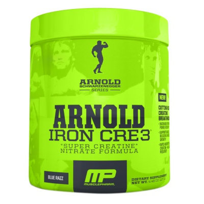 MusclePharm Arnold Schwarzenegger Series Iron CRE3, Blue Razz, 4.44 oz
