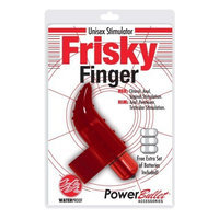 Power Bullet 3-Speed Wireless, Waterproof Frisky Finger Stimulator, Red