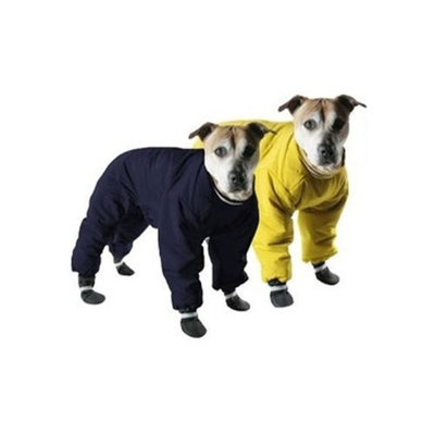 Muttluks 4-Legged Nylon Reversible Dog Snow Suit, Size 18, Yellow/Black