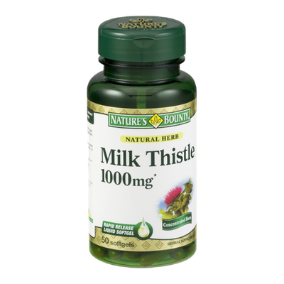 Nature's Bounty Milk Thistle 1000mg Herbal Supplement Softgels - 50 CT