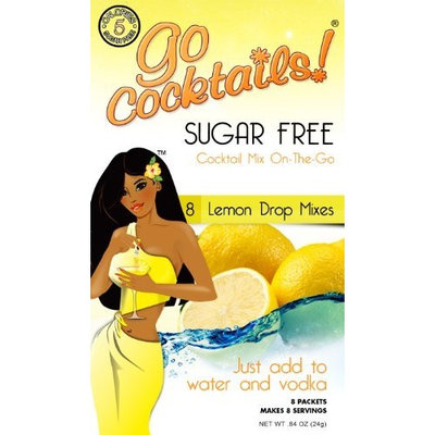 Go Cocktails! Sugar Free On The Go Lemon Drop Mixes, 8-Count Single Servings