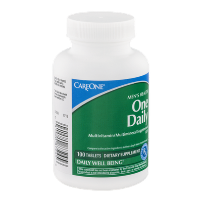 CareOne Men's Health One Daily Multivitamin/Multimineral Tablets - 100 CT