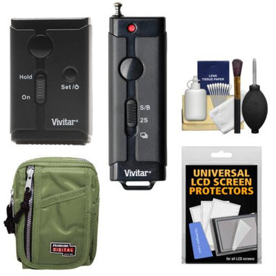 Vivitar Universal Wireless and Wired Shutter Release Remote Control with Travel Case + Accessory Kit