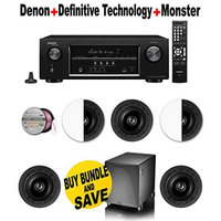 Electronics Expo Denon AVR S500BT 5.2 Channel Full 4K Ultra HD A V Receiver with Bluetooth 5 Definitive Technology