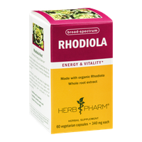 Herb Pharm Rhodiola Energy & Vitality Herbal Supplement Vegetarian Capsules - 60 CT