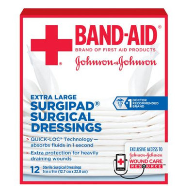Band-Aid Surgipad Surgical Dressing, Extra Large, 12 ea