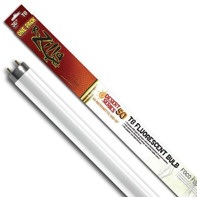 Zilla 11968 36-Inch Desert 50 UVB T8 Fluorescent Bulb, 25-Watt