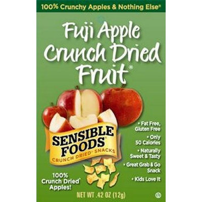 Sensible Foods Fuji Apple Crunch Dried Fruit Snacks, Lunch box size, 0.42-Ounce (Pack of 24)