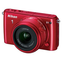 Nikon 1 S1 10.1MP Digital Camera with 11-27.5mm Lens - Red