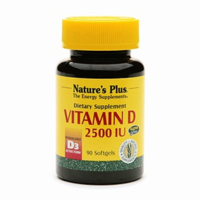 Nature's Plus Vitamin D 2500 IU Dietary Supplement Softgels