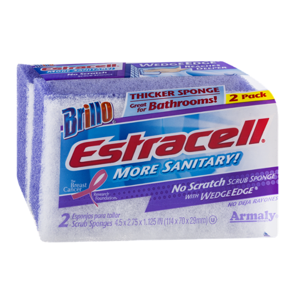 Brillo Estracell No Scratch Scrub Sponge with Wedge Edge 2 CT Reviews