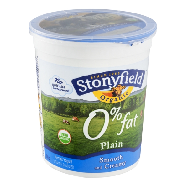 Stonyfield Organic 0% Fat Yogurt Plain