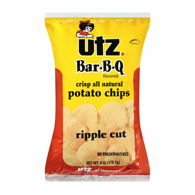 Utz Bar-B-Q Flavored Ripple Cut Potato Chips